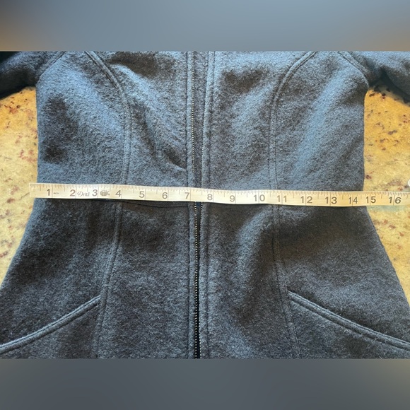Women’s mountain khaki navy blue merino wool jacket size extra small - Picture 7 of 11
